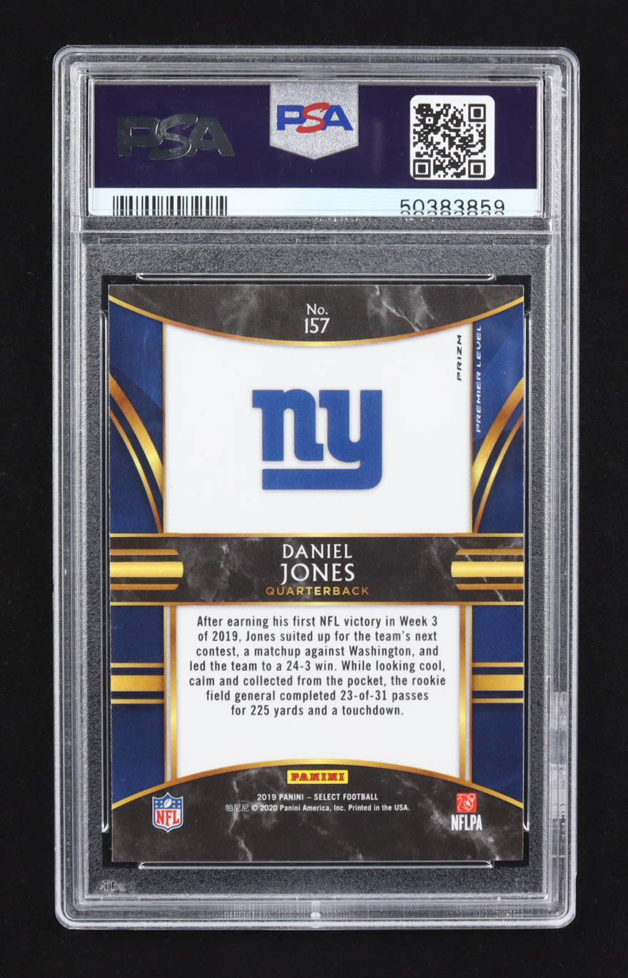 Daniel Jones 2019 Panini Select Silver Prizm #157 RC (PSA 10) at PristineAuction.com Daniel Jones 2019 Panini Select Silver Prizm #157 RC (PSA 10) at PristineAuction.com