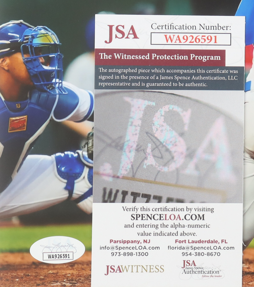 Jonah Heim Signed Rangers 8x10 Photo (JSA) at PristineAuction.com Jonah Heim Signed Rangers 8x10 Photo (JSA) at PristineAuction.com