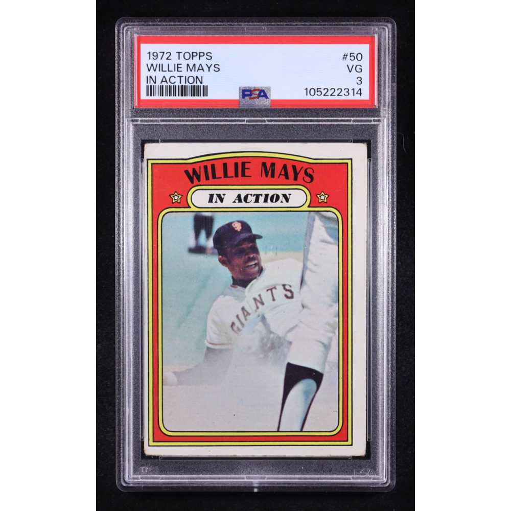Willie Mays 1972 Topps In Action #50 (PSA 3) at PristineAuction.com