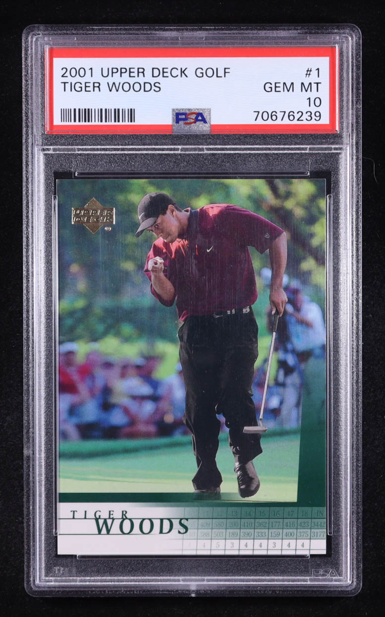 Tiger Woods 2001 Upper Deck #1 RC (PSA 10) at PristineAuction.com Tiger Woods 2001 Upper Deck #1 RC (PSA 10) at PristineAuction.com