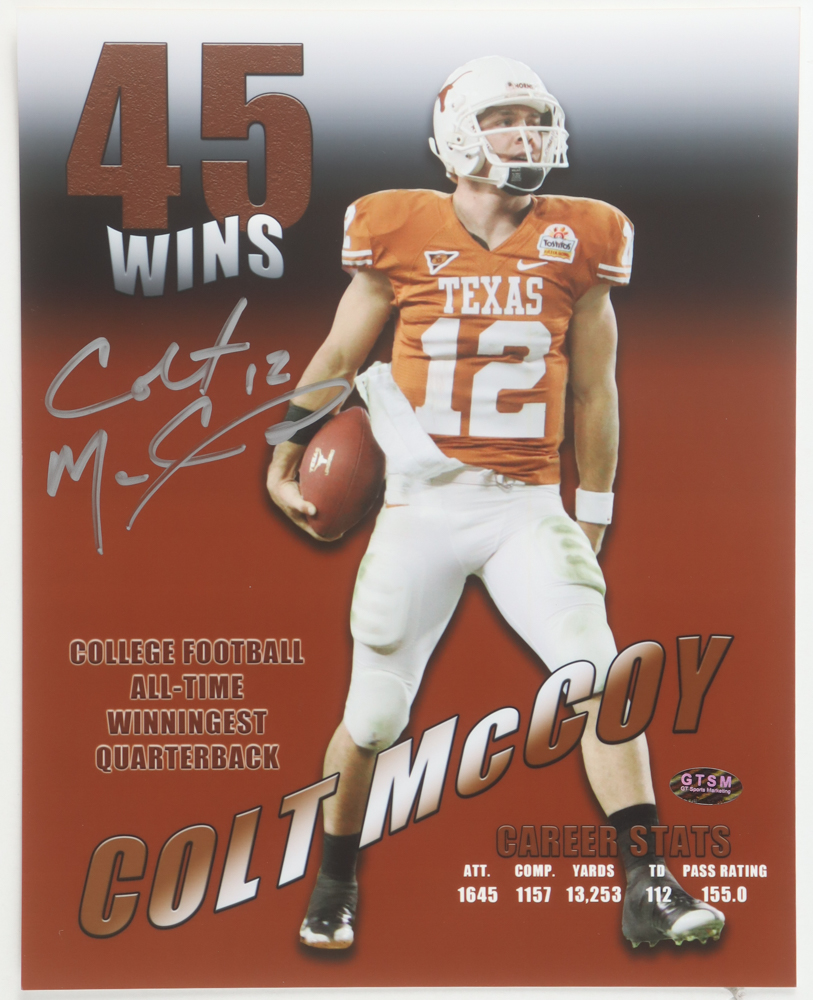 Colt McCoy Signed Texas Longhorns 8x10 Photo (GTSM) at PristineAuction.com Colt McCoy Signed Texas Longhorns 8x10 Photo (GTSM) at PristineAuction.com