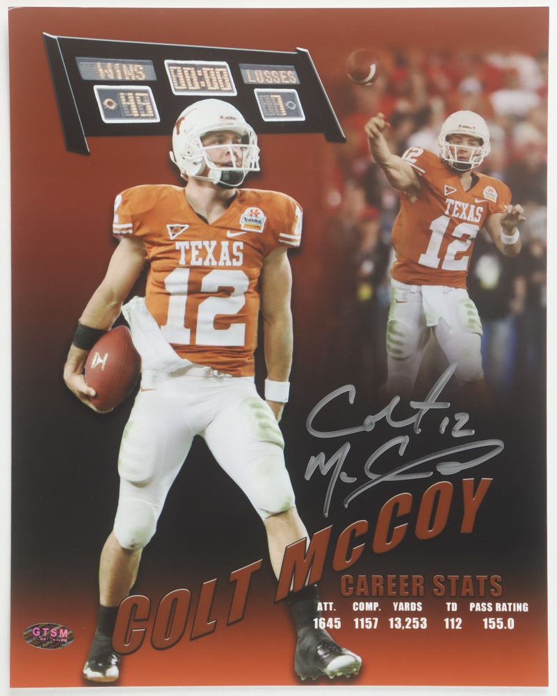 Colt McCoy Signed Texas Longhorns 8x10 Photo (GTSM) at PristineAuction.com Colt McCoy Signed Texas Longhorns 8x10 Photo (GTSM) at PristineAuction.com