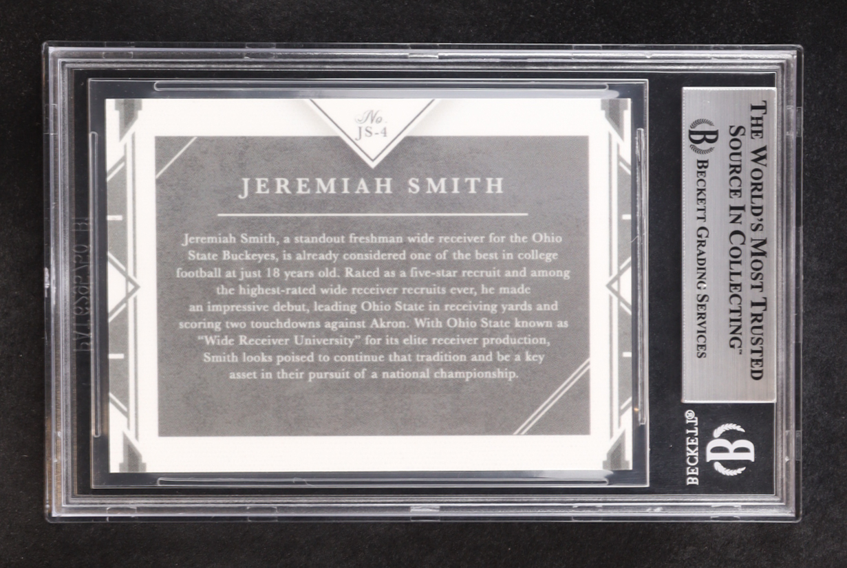 Jeremiah Smith Signed Custom Trading Card (BGS) at PristineAuction.com Jeremiah Smith Signed Custom Trading Card (BGS) at PristineAuction.com