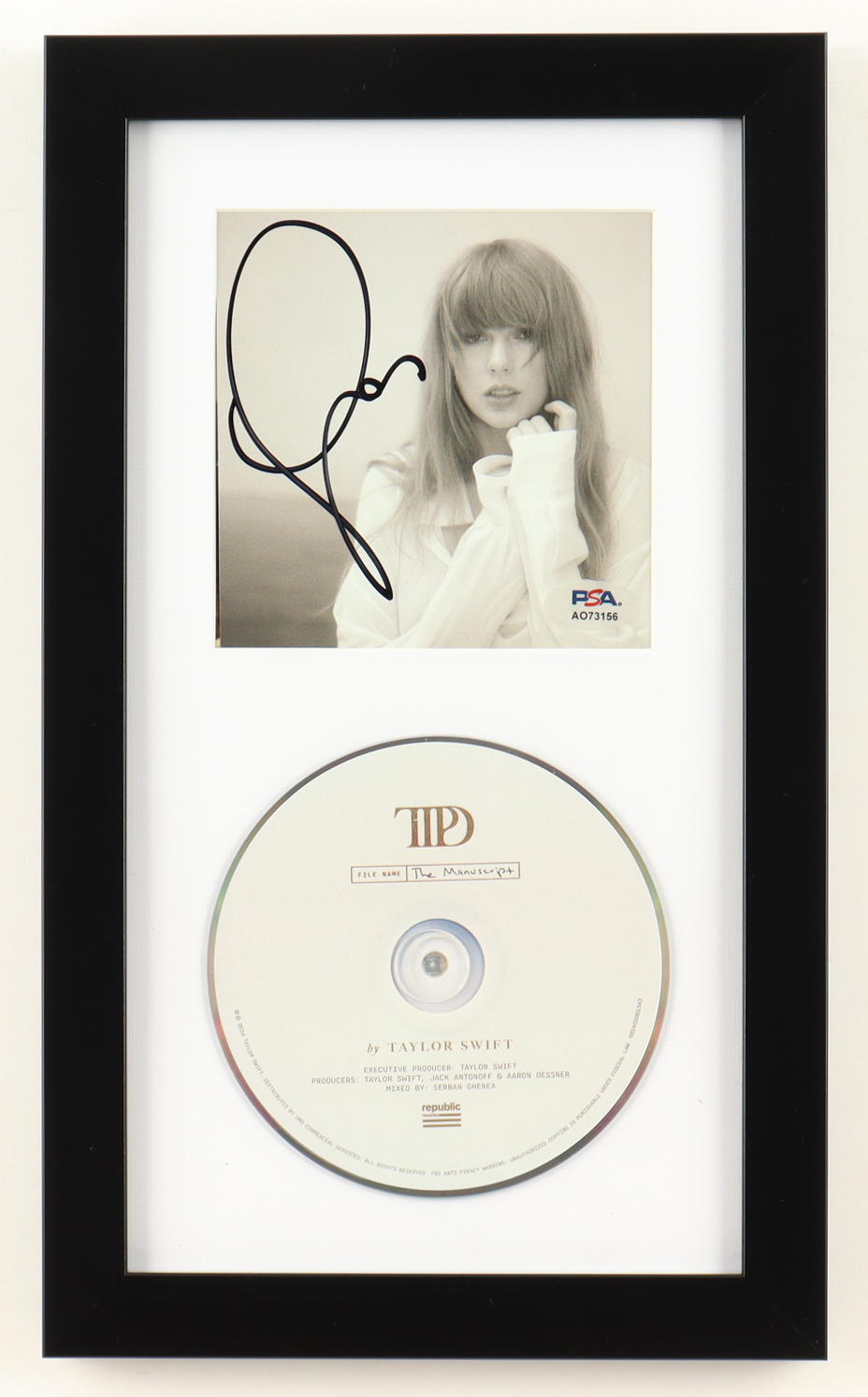 Taylor Swift Signed "The Tortured Poets Department" Custom Framed CD Insert Display (PSA) at PristineAuction.com Taylor Swift Signed "The Tortured Poets Department" Custom Framed CD Insert Display (PSA) at PristineAuction.com