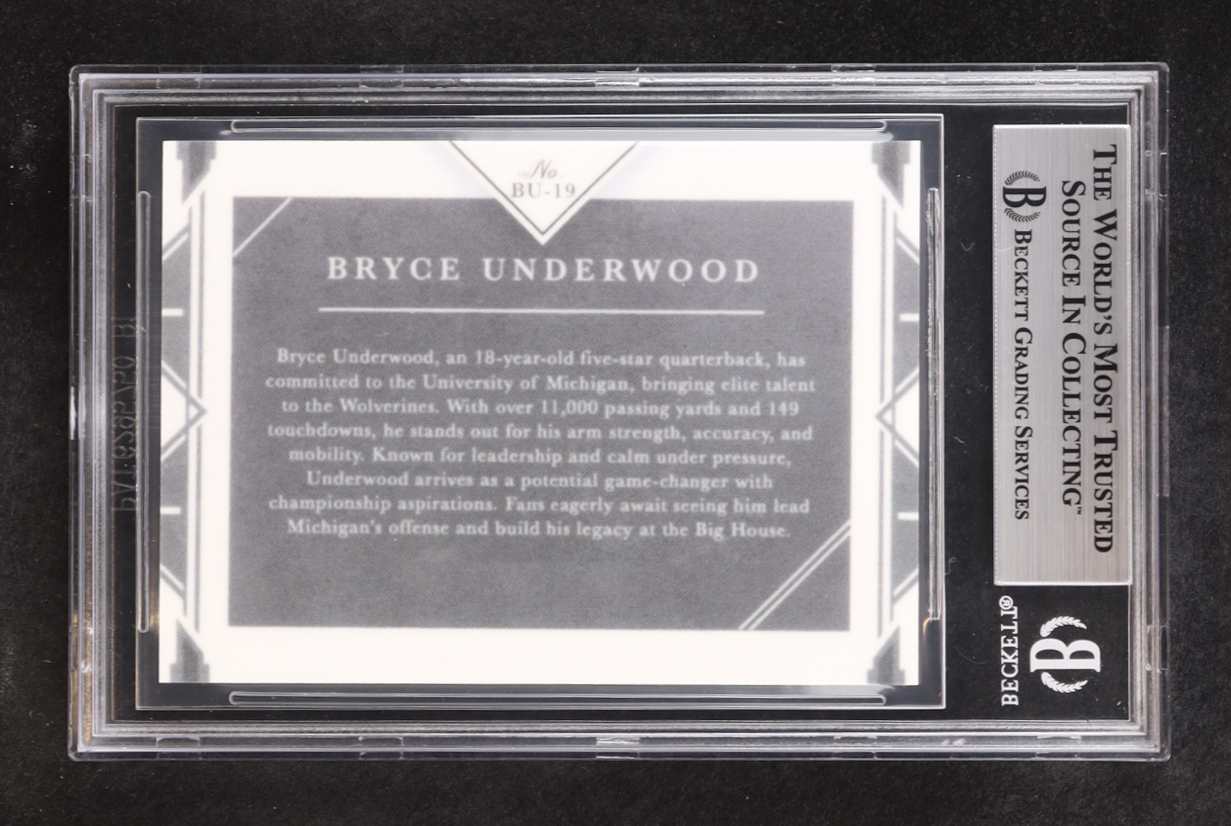 Bryce Underwood Signed Custom Trading Card (BGS) at PristineAuction.com Bryce Underwood Signed Custom Trading Card (BGS) at PristineAuction.com