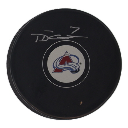 Devon Toews Signed Avalanche Logo Hockey Puck (Cojo) at PristineAuction.com Devon Toews Signed Avalanche Logo Hockey Puck (Cojo) at PristineAuction.com