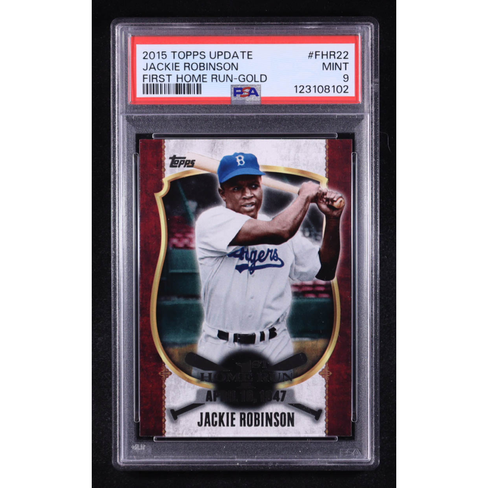 Jackie Robinson 2015 Topps Update First Home Run-Gold #FHR22 (PSA 9) at PristineAuction.com