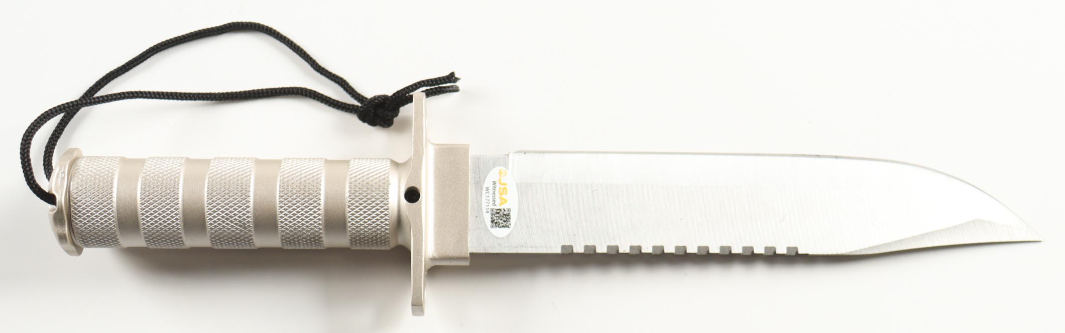 Kane Hodder Signed "Friday the 13th" 15" Steel Hunting Knife Inscribed "Jason" (JSA) at PristineAuction.com Kane Hodder Signed "Friday the 13th" 15" Steel Hunting Knife Inscribed "Jason" (JSA) at PristineAuction.com