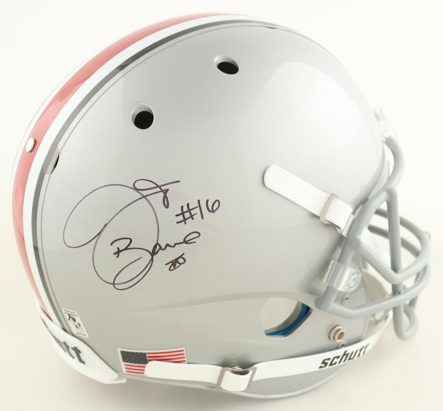 J. T. Barrett Signed Ohio State Buckeyes Full-Size Helmet (Barrett) at PristineAuction.com J. T. Barrett Signed Ohio State Buckeyes Full-Size Helmet (Barrett) at PristineAuction.com