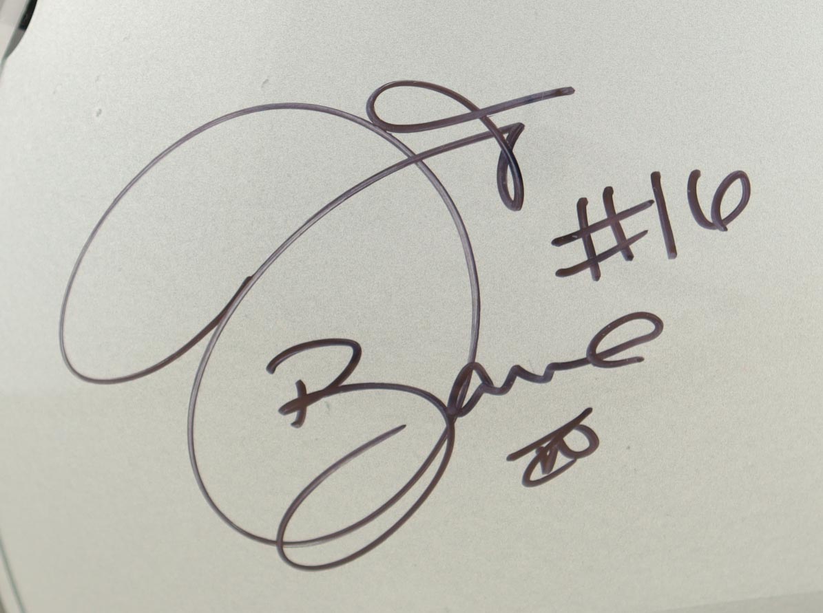 J. T. Barrett Signed Ohio State Buckeyes Full-Size Helmet (Barrett) at PristineAuction.com J. T. Barrett Signed Ohio State Buckeyes Full-Size Helmet (Barrett) at PristineAuction.com