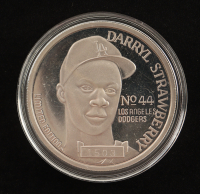 Darryl Strawberry LE 1 Troy Oz .999 Fine Silver Commemorative Bullion Round at PristineAuction.com