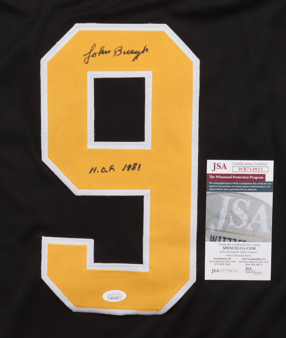 Johnny Bucyk Signed Jersey Inscribed "H.O.F. 1981" (JSA) at PristineAuction.com Johnny Bucyk Signed Jersey Inscribed "H.O.F. 1981" (JSA) at PristineAuction.com