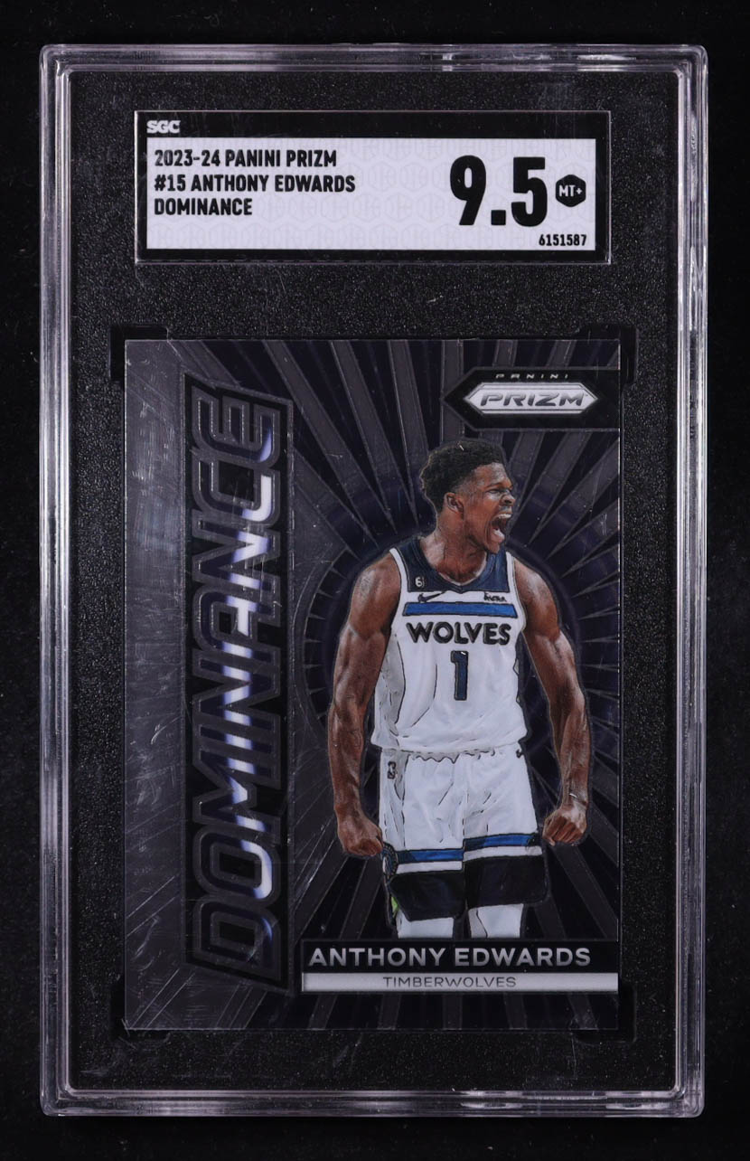Anthony Edwards 2023-24 Panini Prizm Dominance #15 (SGC 9.5) at PristineAuction.com Anthony Edwards 2023-24 Panini Prizm Dominance #15 (SGC 9.5) at PristineAuction.com