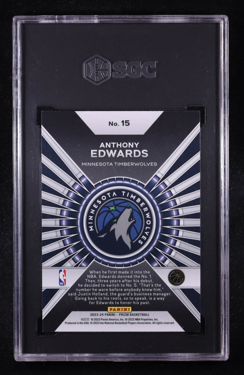 Anthony Edwards 2023-24 Panini Prizm Dominance #15 (SGC 9.5) at PristineAuction.com Anthony Edwards 2023-24 Panini Prizm Dominance #15 (SGC 9.5) at PristineAuction.com
