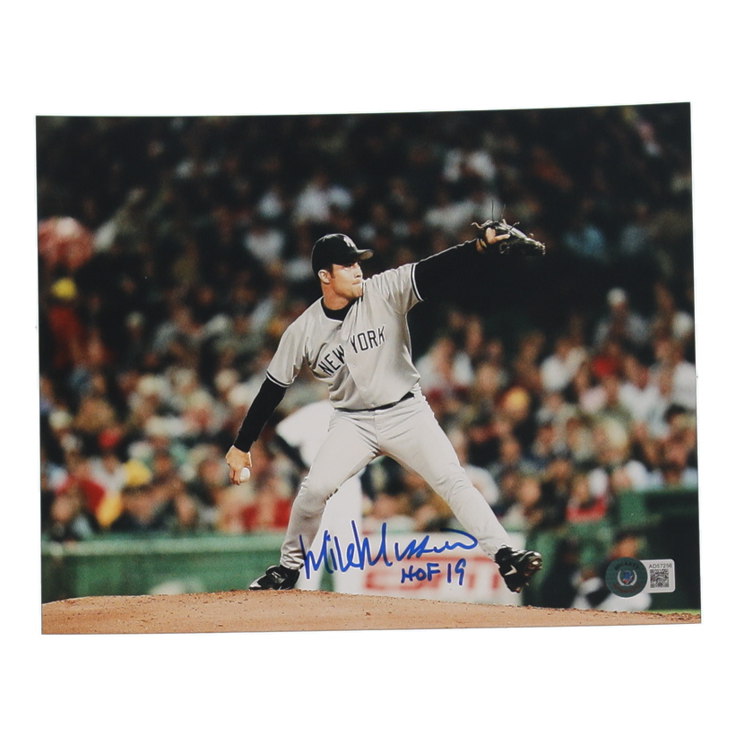 Mike Mussina Signed Yankees 8x10 Photo Inscribed "HOF 19" (Beckett) at PristineAuction.com Mike Mussina Signed Yankees 8x10 Photo Inscribed "HOF 19" (Beckett) at PristineAuction.com