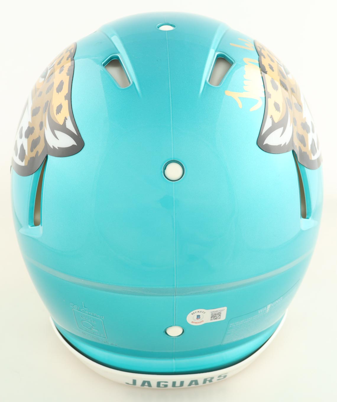 Travon Walker Signed Jaguars Full-Size Authentic On-Field Flash Alternate Speed Helmet (Beckett) at PristineAuction.com Travon Walker Signed Jaguars Full-Size Authentic On-Field Flash Alternate Speed Helmet (Beckett) at PristineAuction.com