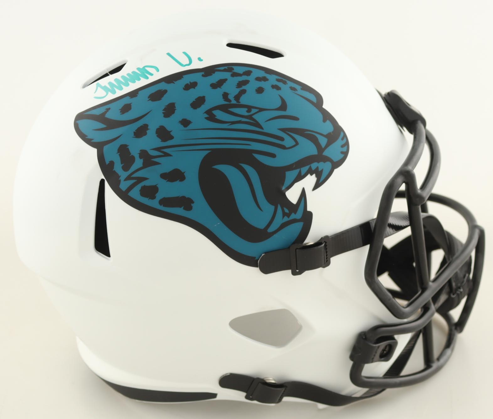 Travon Walker Signed Jaguars Full-Size Authentic On-Field Lunar Eclipse Alternate Speed Helmet Inscribed "22 1st Pick" (Beckett) at PristineAuction.com Travon Walker Signed Jaguars Full-Size Authentic On-Field Lunar Eclipse Alternate Speed Helmet Inscribed "22 1st Pick" (Beckett) at PristineAuction.com