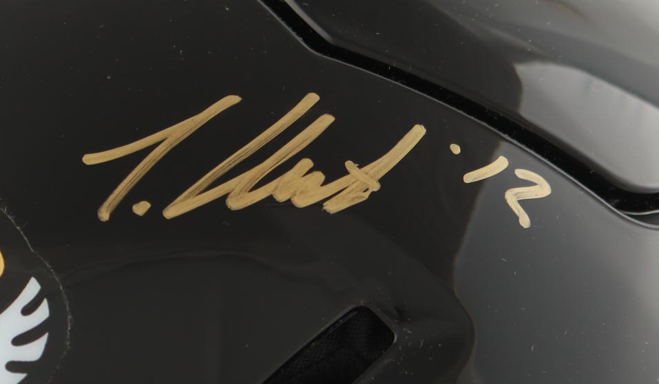 Travis Hunter Signed Jaguars Full-Size Authentic On-Field SpeedFlex Helmet (Beckett) at PristineAuction.com Travis Hunter Signed Jaguars Full-Size Authentic On-Field SpeedFlex Helmet (Beckett) at PristineAuction.com