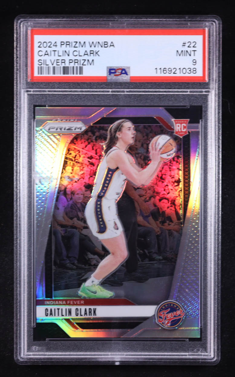 Caitlin Clark 2024 Panini WNBA Silver Prizm #22 RC (PSA 9) at PristineAuction.com Caitlin Clark 2024 Panini WNBA Silver Prizm #22 RC (PSA 9) at PristineAuction.com