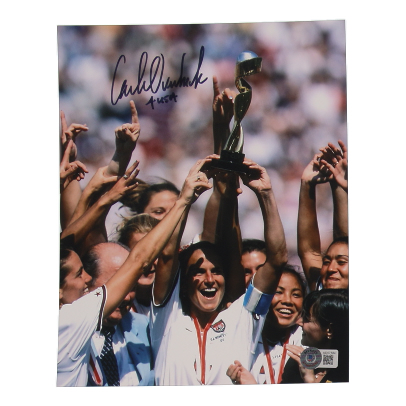 Carla Overbeck Signed Team USA 8x10 Photo Inscribed "USA" (Beckett) at PristineAuction.com Carla Overbeck Signed Team USA 8x10 Photo Inscribed "USA" (Beckett) at PristineAuction.com