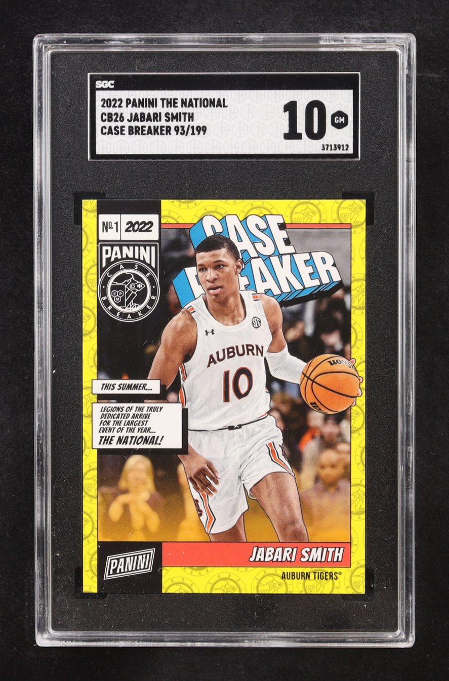 Jabari Smith Jr. 2022 Panini The National Case Breaker #CB26 RC #93/199 (SGC 10) at PristineAuction.com Jabari Smith Jr. 2022 Panini The National Case Breaker #CB26 RC #93/199 (SGC 10) at PristineAuction.com
