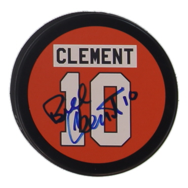 Bill Clement Signed Flyers Logo Hockey Puck (JSA) at PristineAuction.com Bill Clement Signed Flyers Logo Hockey Puck (JSA) at PristineAuction.com