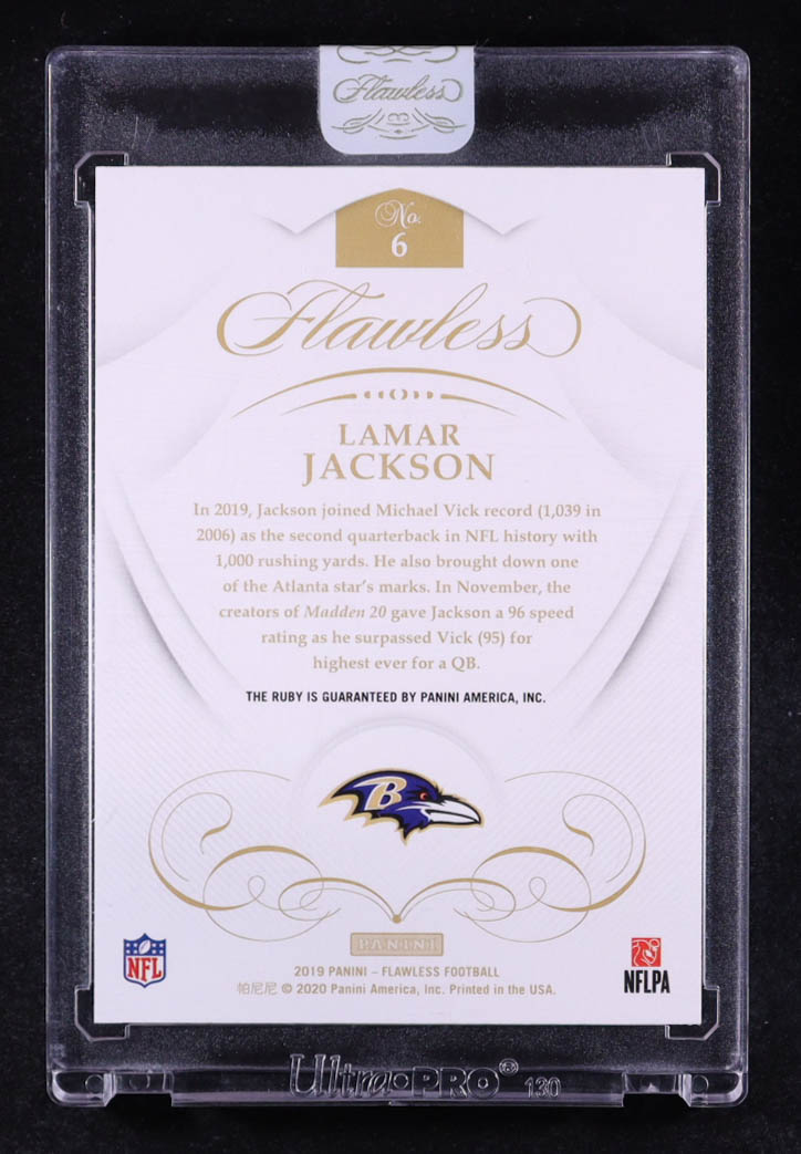 Lamar Jackson 2019 Panini Flawless #6 #18/20 at PristineAuction.com Lamar Jackson 2019 Panini Flawless #6 #18/20 at PristineAuction.com