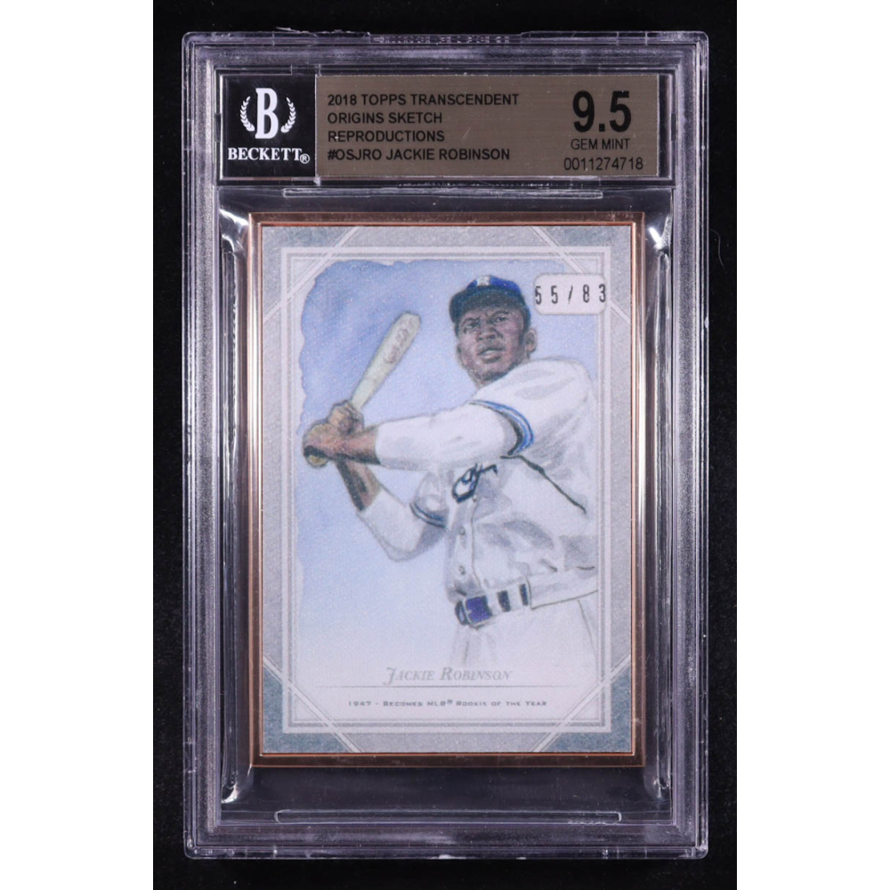 Jackie Robinson 2018 Topps Transcendent Origins Sketch Reproductions #OS-JRO (BGS 9.5) at PristineAuction.com