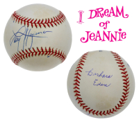 Larry Hagman & Barbara Eden Signed OML baseball (JSA) at PristineAuction.com