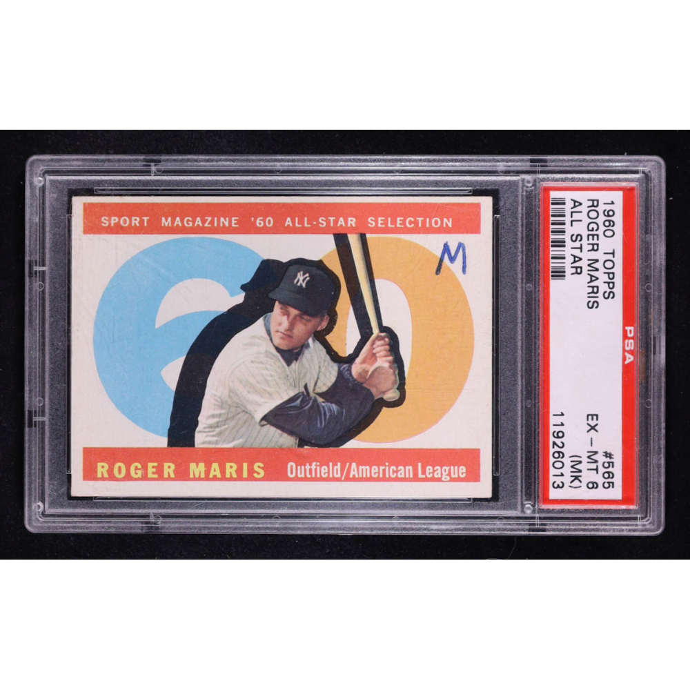 Roger Maris 1960 Topps All Star #565 (PSA 6) at PristineAuction.com