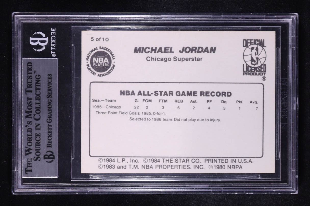 Michael Jordan 1986 Star Michael Jordan #5 1985 All-Star RC (BGS 9) at PristineAuction.com Michael Jordan 1986 Star Michael Jordan #5 1985 All-Star RC (BGS 9) at PristineAuction.com