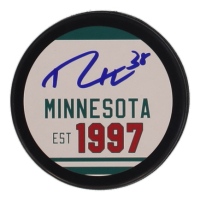 Devan Dubnyk Signed Wild Logo Hockey Puck (JSA) at PristineAuction.com
