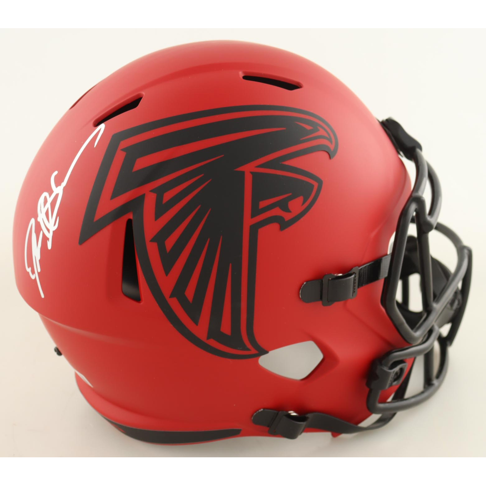 Deion Sanders Signed Falcons Full-Size Rave Alternate Speed Helmet ...