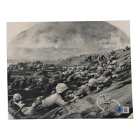 Ron "Rondo" Scharfe Signed WWII 8x10 Photo with Extensive Inscription (Beckett) at PristineAuction.com