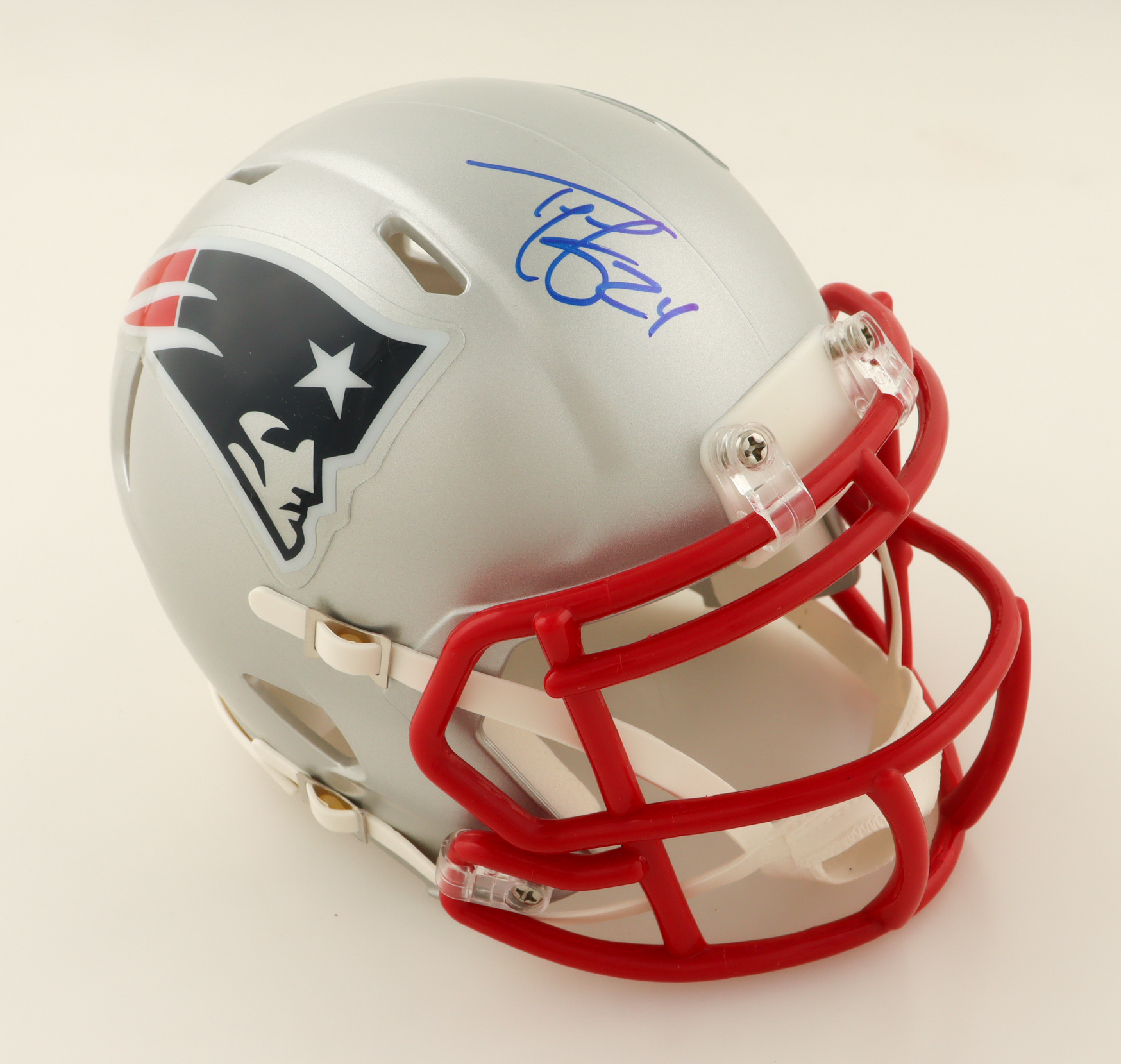 Ty Law Signed Patriots Speed Mini Helmet (Beckett) at PristineAuction.com Ty Law Signed Patriots Speed Mini Helmet (Beckett) at PristineAuction.com