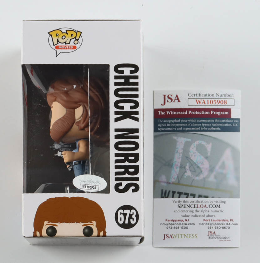 Chuck Norris Signed #673 Funko Pop! Vinyl Figure (JSA) at PristineAuction.com Chuck Norris Signed #673 Funko Pop! Vinyl Figure (JSA) at PristineAuction.com