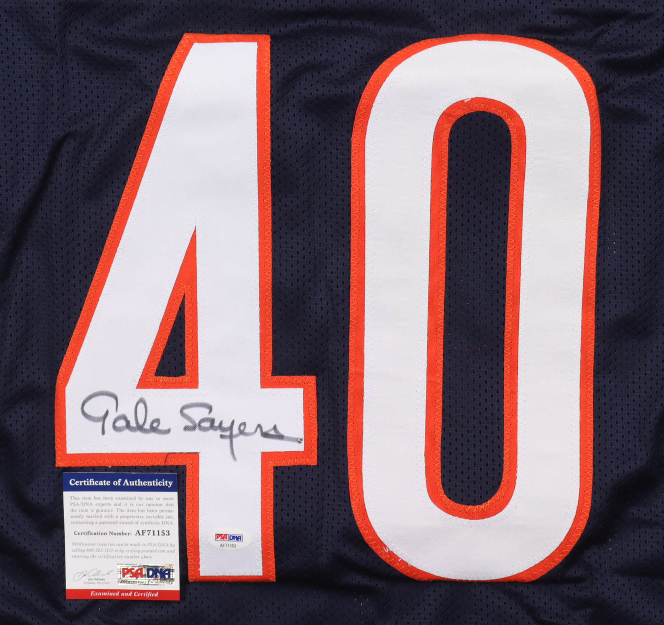 Gale Sayers Signed Jersey (PSA) at PristineAuction.com Gale Sayers Signed Jersey (PSA) at PristineAuction.com