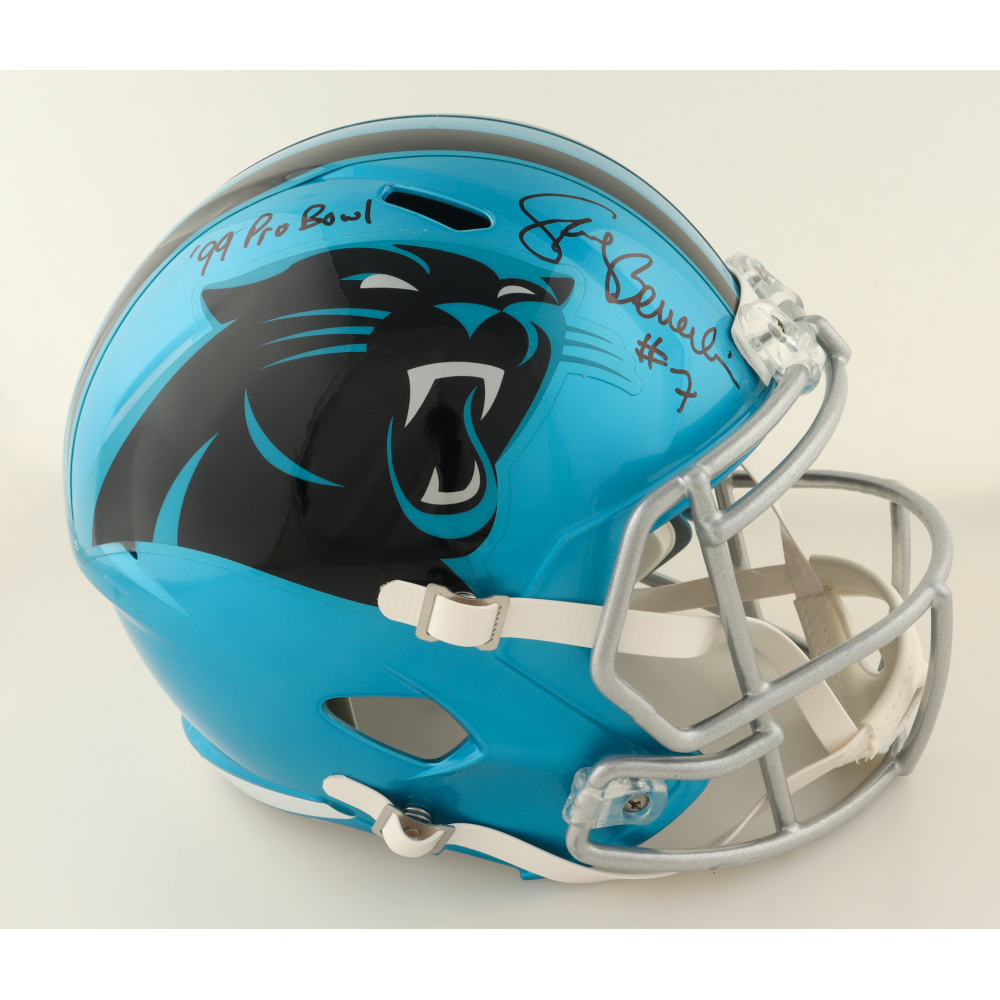Steve Beuerlein Signed Panthers Full-Size Speed Helmet Inscribed "99 Pro Bowl" (Schwartz) at PristineAuction.com