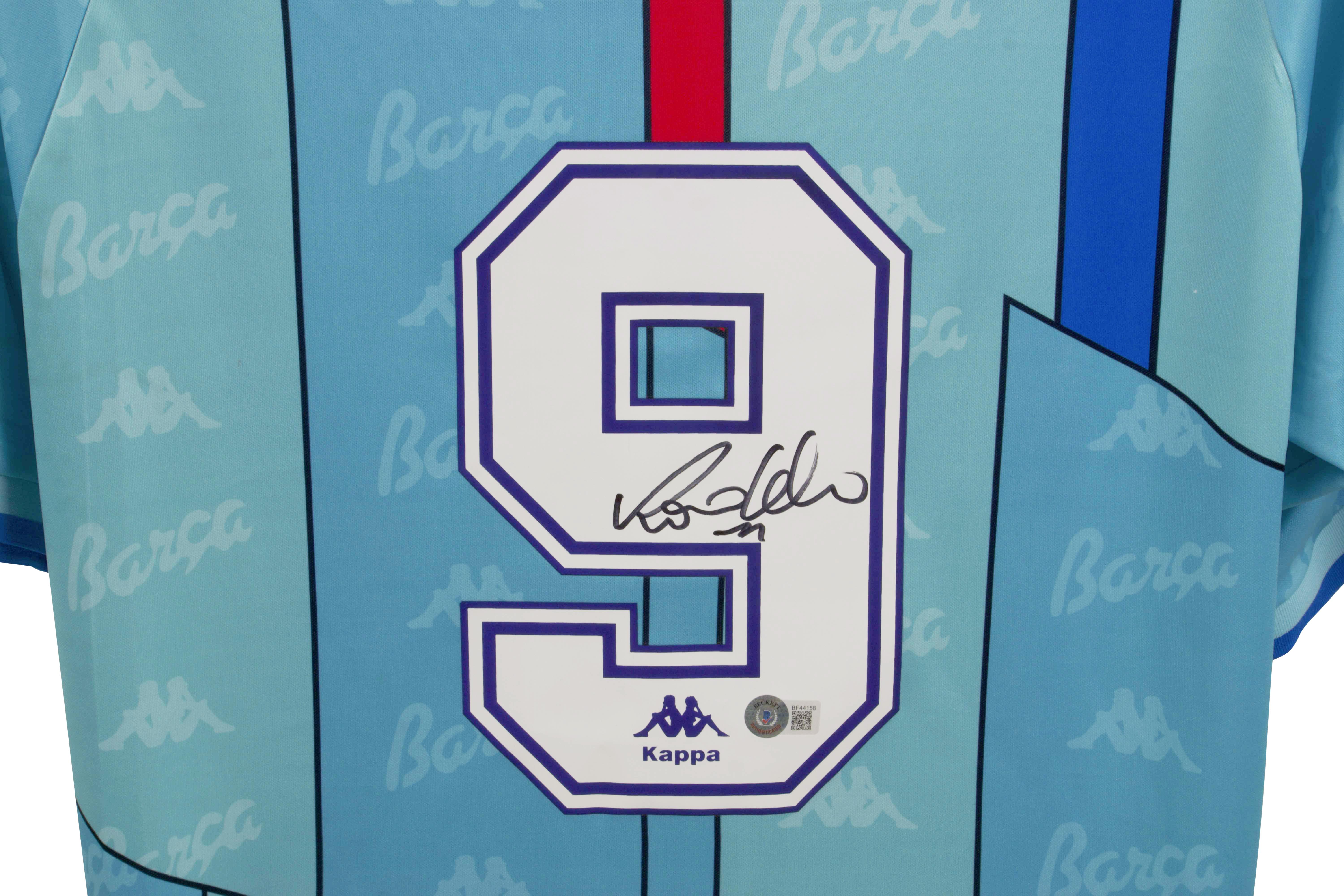 Ronaldo Nazario Signed Barcelona Kappa Authentic Jersey (Beckett) at PristineAuction.com Ronaldo Nazario Signed Barcelona Kappa Authentic Jersey (Beckett) at PristineAuction.com