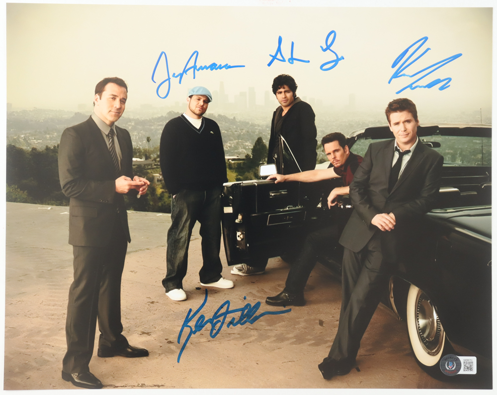 "Entourage" 11x14 Photo Cast-Signed by (4) with Adrian Grenier, Kevin Connolly, Jerry Ferrara & Kevin Dillon with (4) Character Name Inscriptions (Beckett) at PristineAuction.com "Entourage" 11x14 Photo Cast-Signed by (4) with Adrian Grenier, Kevin Connolly, Jerry Ferrara & Kevin Dillon with (4) Character Name Inscriptions (Beckett) at PristineAuction.com