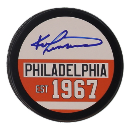 Ken Linseman Signed Flyers Logo Hockey Puck (JSA) at PristineAuction.com Ken Linseman Signed Flyers Logo Hockey Puck (JSA) at PristineAuction.com