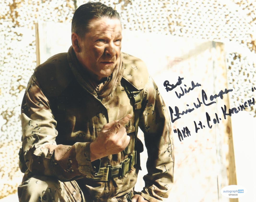 Chris Cooper Signed "Jarhead" 8x10 Photo Inscribed "Best Wishes" & "'AKA Lt. Col. Kazinski'" (ACOA) at PristineAuction.com Chris Cooper Signed "Jarhead" 8x10 Photo Inscribed "Best Wishes" & "'AKA Lt. Col. Kazinski'" (ACOA) at PristineAuction.com