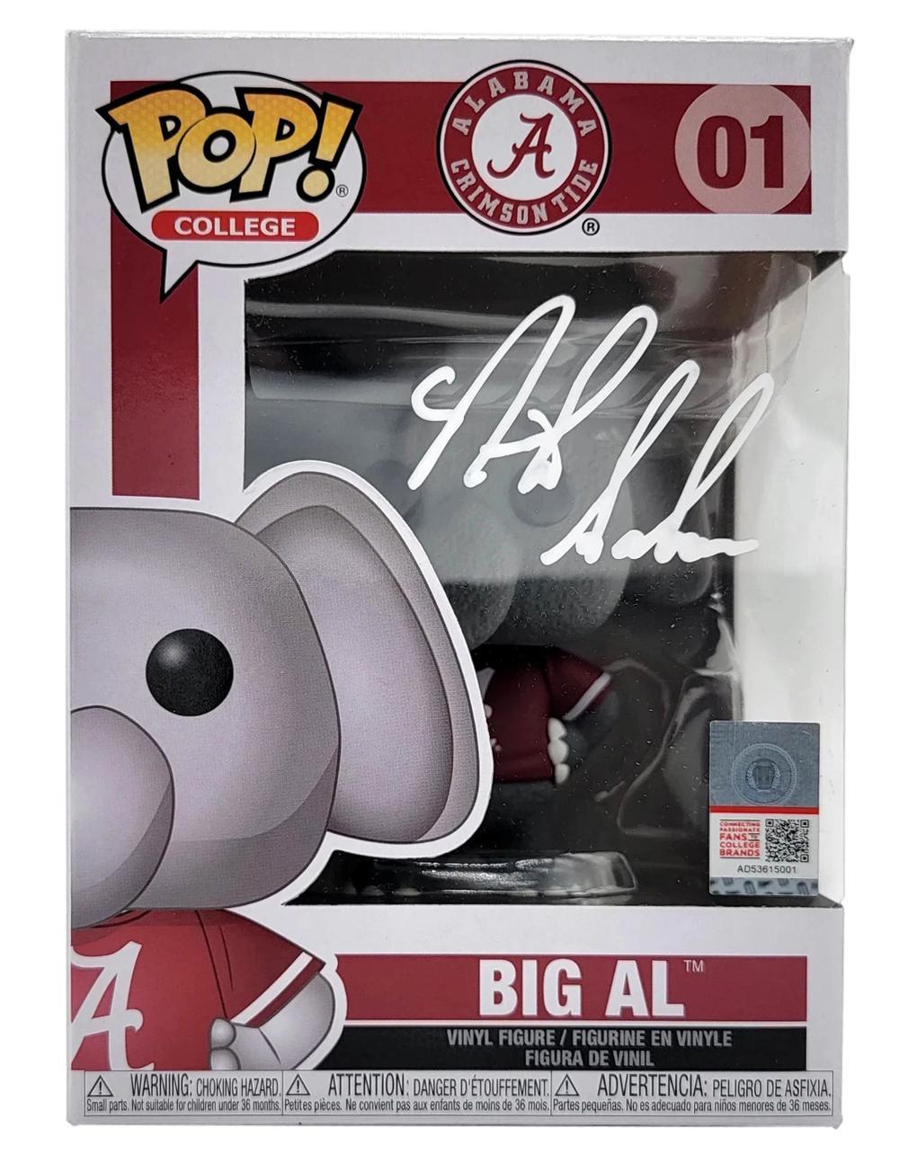 Nick Saban Signed Alabama Crimson Tide #01 Big Al Funko Pop! Vinyl Figure (Beckett) at PristineAuction.com Nick Saban Signed Alabama Crimson Tide #01 Big Al Funko Pop! Vinyl Figure (Beckett) at PristineAuction.com