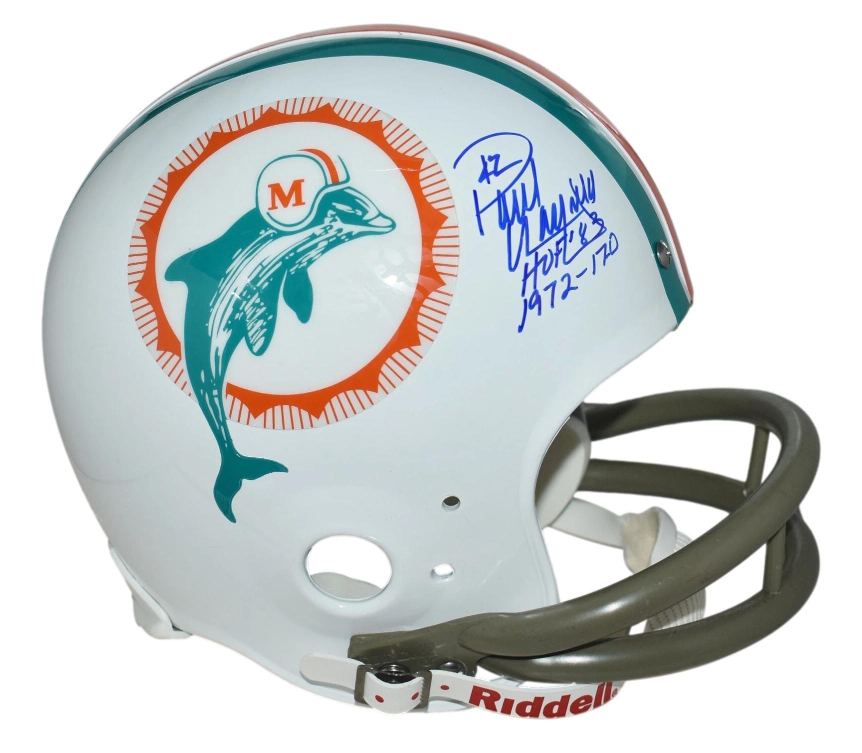 Paul Warfield Signed Dolphins Throwback Full-Size Helmet Inscribed "HOF 83" & "1972 17-0" (JSA) at PristineAuction.com Paul Warfield Signed Dolphins Throwback Full-Size Helmet Inscribed "HOF 83" & "1972 17-0" (JSA) at PristineAuction.com