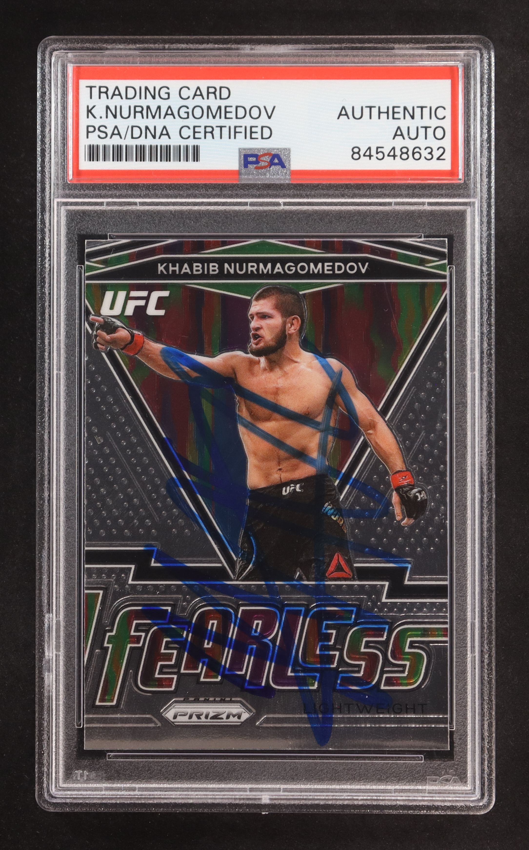 Khabib Nurmagomedov Signed 2021 Panini Prizm UFC Fearless #22 (PSA) at PristineAuction.com Khabib Nurmagomedov Signed 2021 Panini Prizm UFC Fearless #22 (PSA) at PristineAuction.com