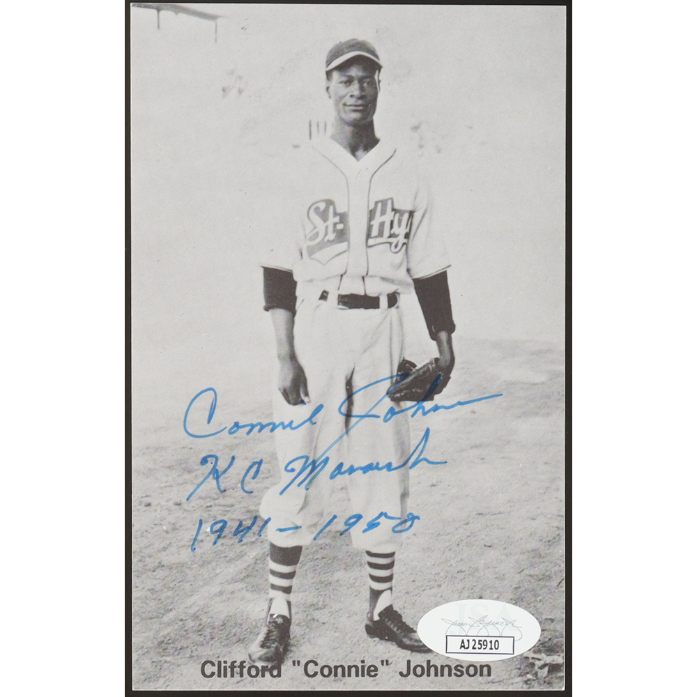 Clifford Johnson Signed Kansas City Monarchs 4x6 Photo Inscribed "KC Monarch 1941-1950" (JSA) at PristineAuction.com