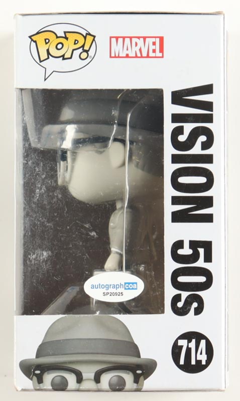 Paul Bettany Signed "Wanda Vision" Vision (50s) #714 Funko Pop! Vinyl Figure (ACOA) at PristineAuction.com Paul Bettany Signed "Wanda Vision" Vision (50s) #714 Funko Pop! Vinyl Figure (ACOA) at PristineAuction.com