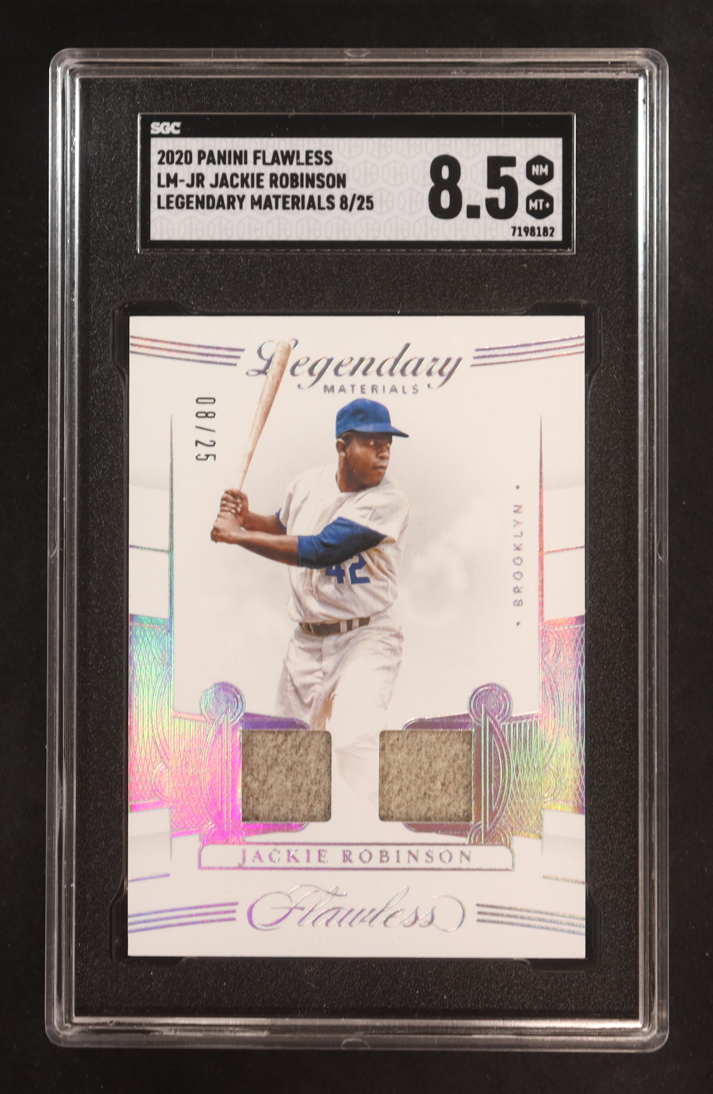 Jackie Robinson 2020 Panini Flawless Legendary Materials #5 #8/25 (SGC 8.5) at PristineAuction.com Jackie Robinson 2020 Panini Flawless Legendary Materials #5 #8/25 (SGC 8.5) at PristineAuction.com