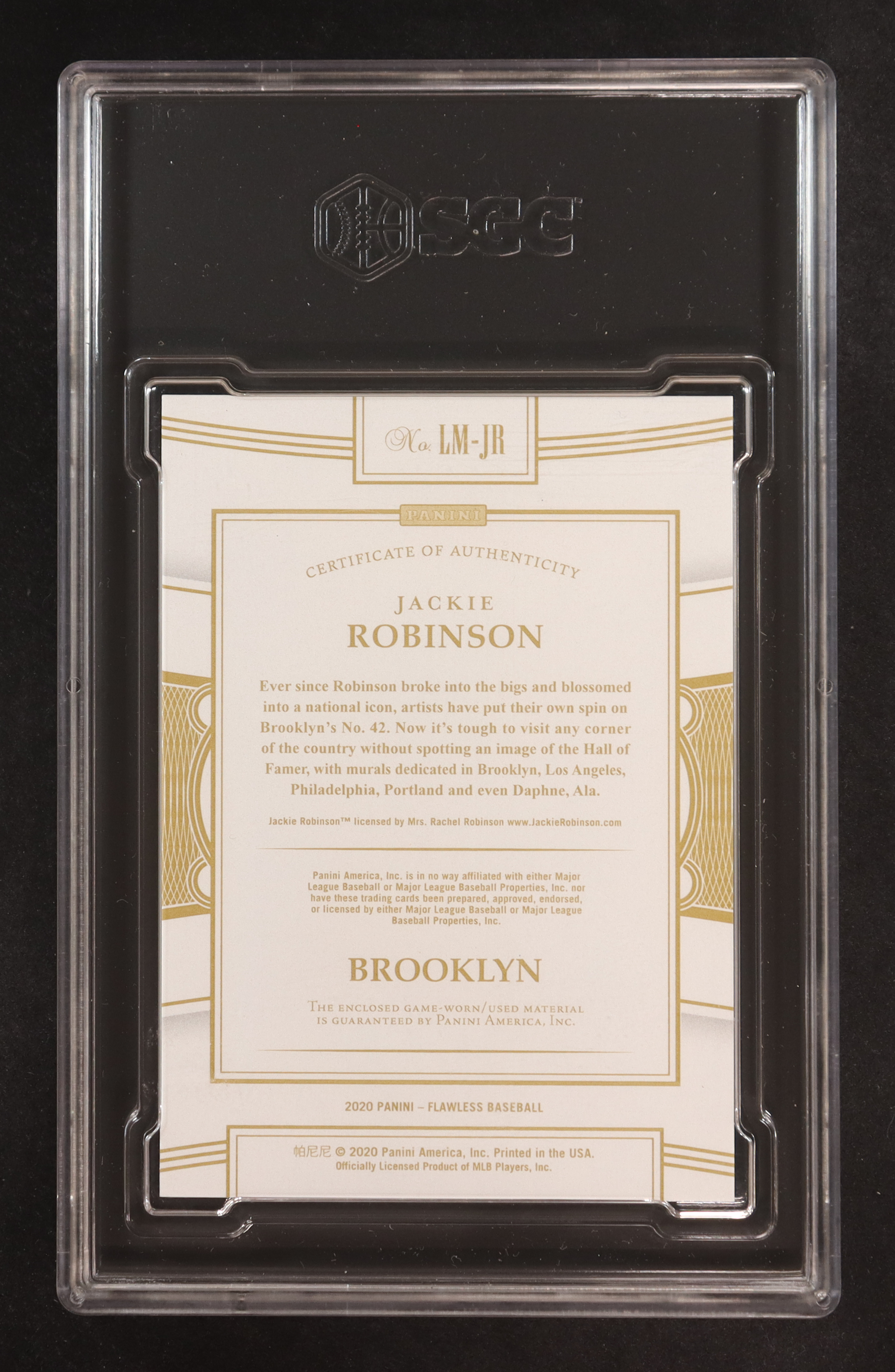 Jackie Robinson 2020 Panini Flawless Legendary Materials #5 #8/25 (SGC 8.5) at PristineAuction.com Jackie Robinson 2020 Panini Flawless Legendary Materials #5 #8/25 (SGC 8.5) at PristineAuction.com