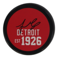 Justin Abdelkader Signed Red Wings Logo Hockey Puck (JSA) at PristineAuction.com